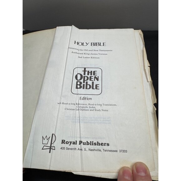 1975 Edition The Open Bible King James Version By Royal Leather Bound READ USA - Picture 7 of 14